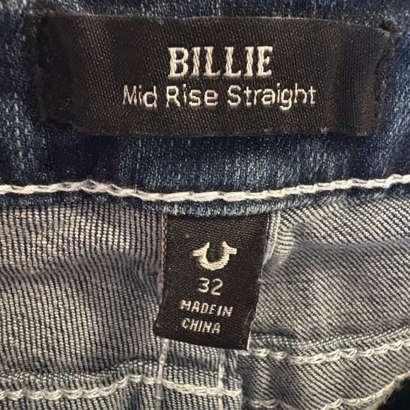 True Religion Billie Mid-Rise Lace-Up Jean 32 - Picture 10 of 12